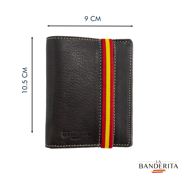 Cartera de Cuero con Goma Elástica - Práctica y Segura