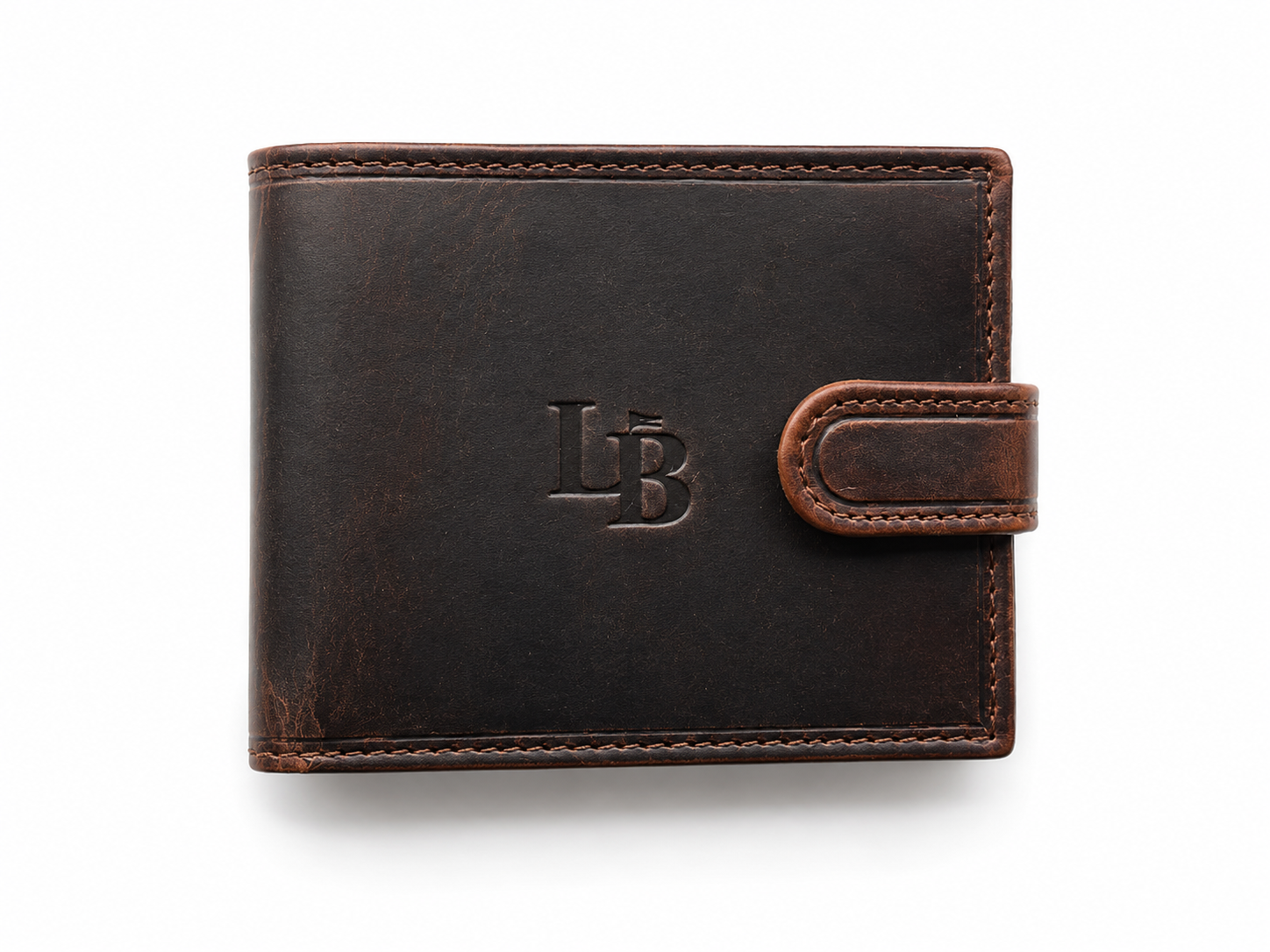 Cartera billetera hombre piel marrón oscura