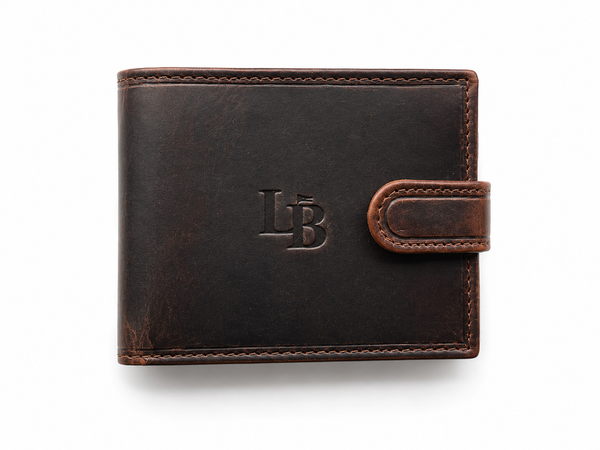Cartera billetera hombre piel marrón oscura