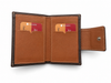 Cartera billetera mujer piel marrón oscura