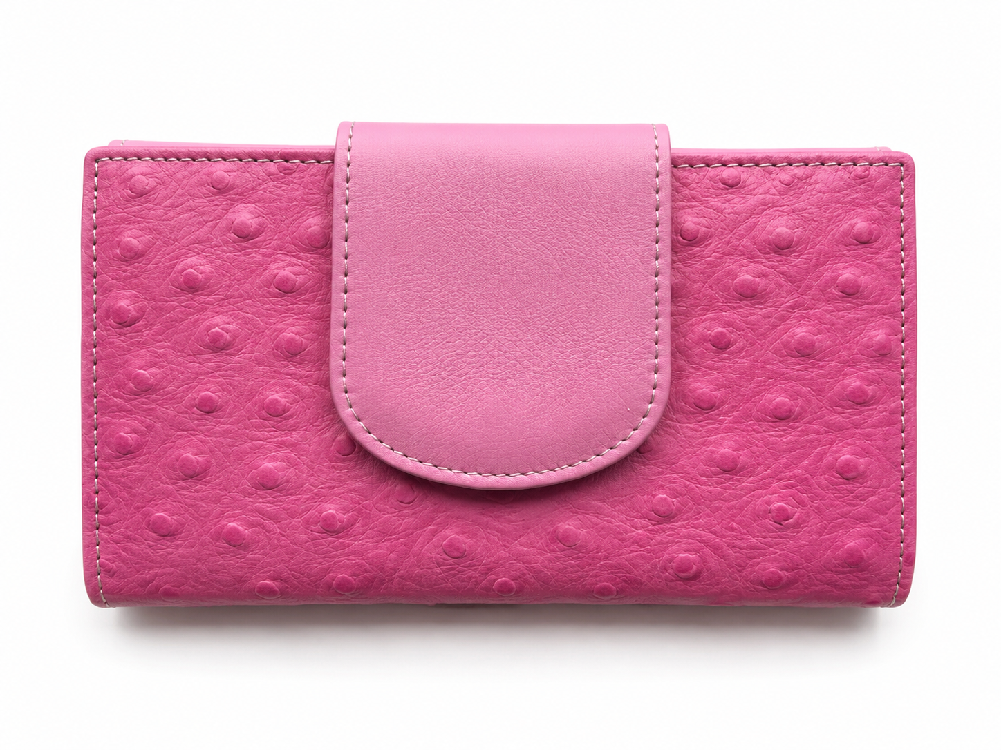 Cartera billetera mujer piel rosa