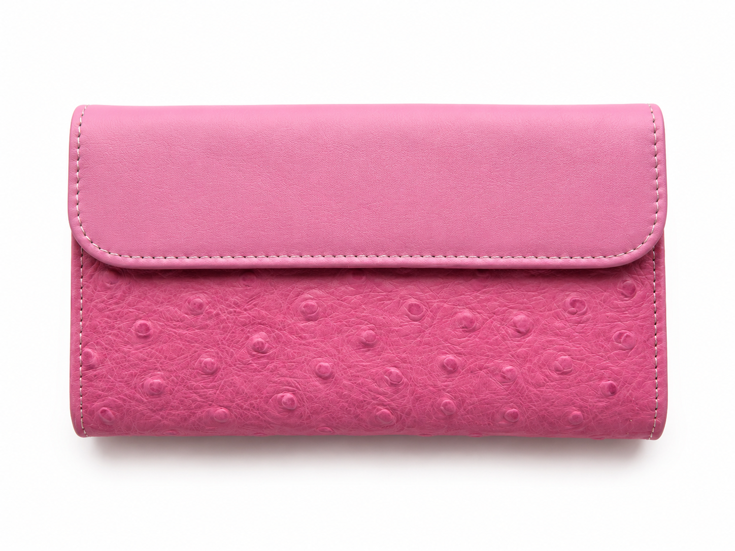 Cartera billetera mujer piel rosa