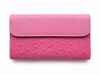 Cartera billetera mujer piel rosa