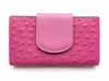 Cartera billetera mujer piel rosa