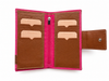 Cartera billetera mujer piel rosa fuerte