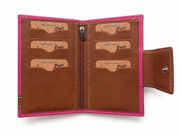 Cartera billetera mujer piel