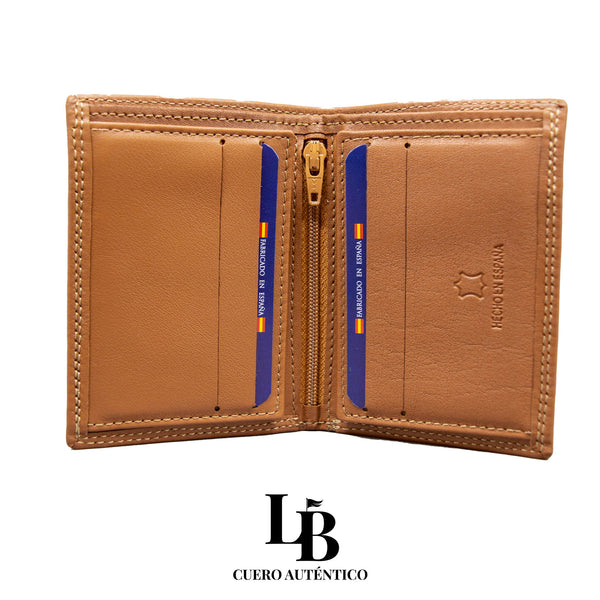 Cartera hombre camel vertical