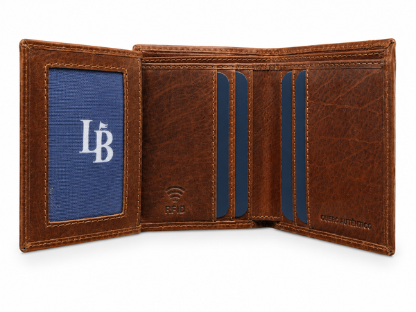 Cartera hombre marron