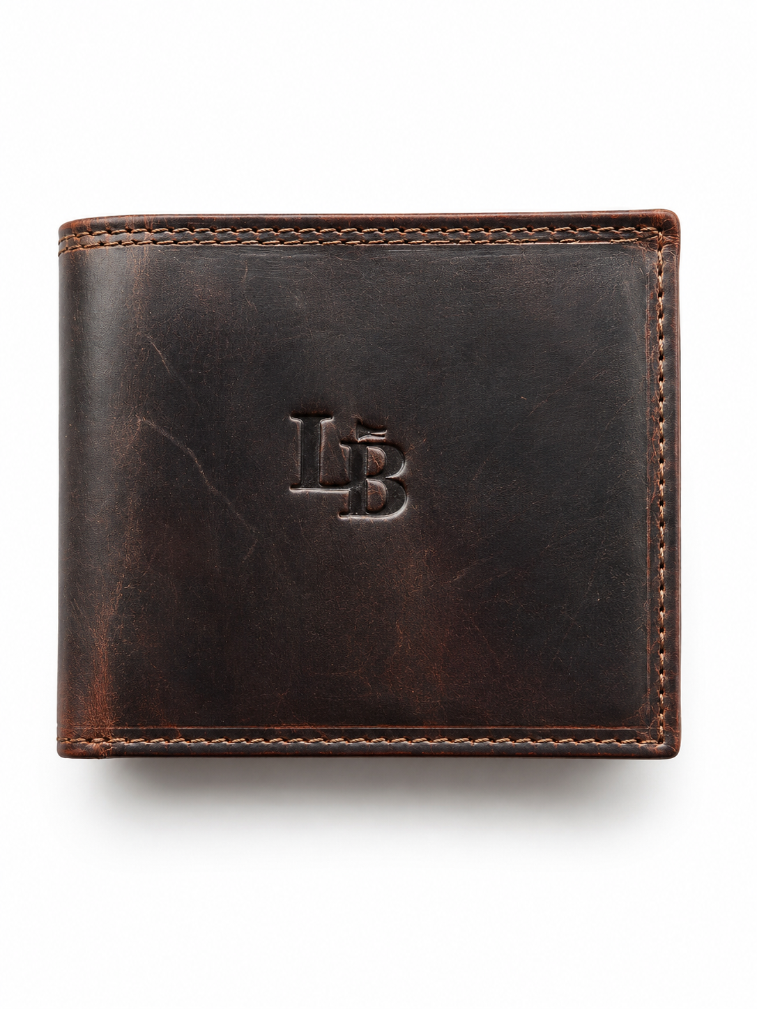 Cartera hombre marron oscura