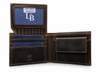 Cartera hombre marron oscura