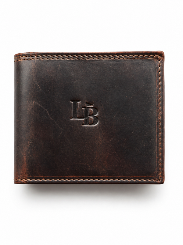 Cartera hombre marron oscura