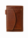 Cartera hombre marron vertical con broche