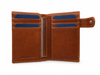 Cartera hombre marron vertical con broche