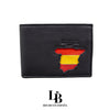 Cartera hombre negro españa mapa