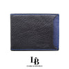 Cartera hombre piel azul y negro