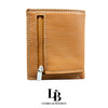 Cartera hombre piel camel pespunte