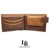 Cartera hombre piel marron camel