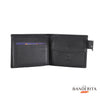 Cartera hombre piel negra mapa
