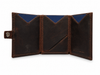 Cartera hombre marron oscura broche