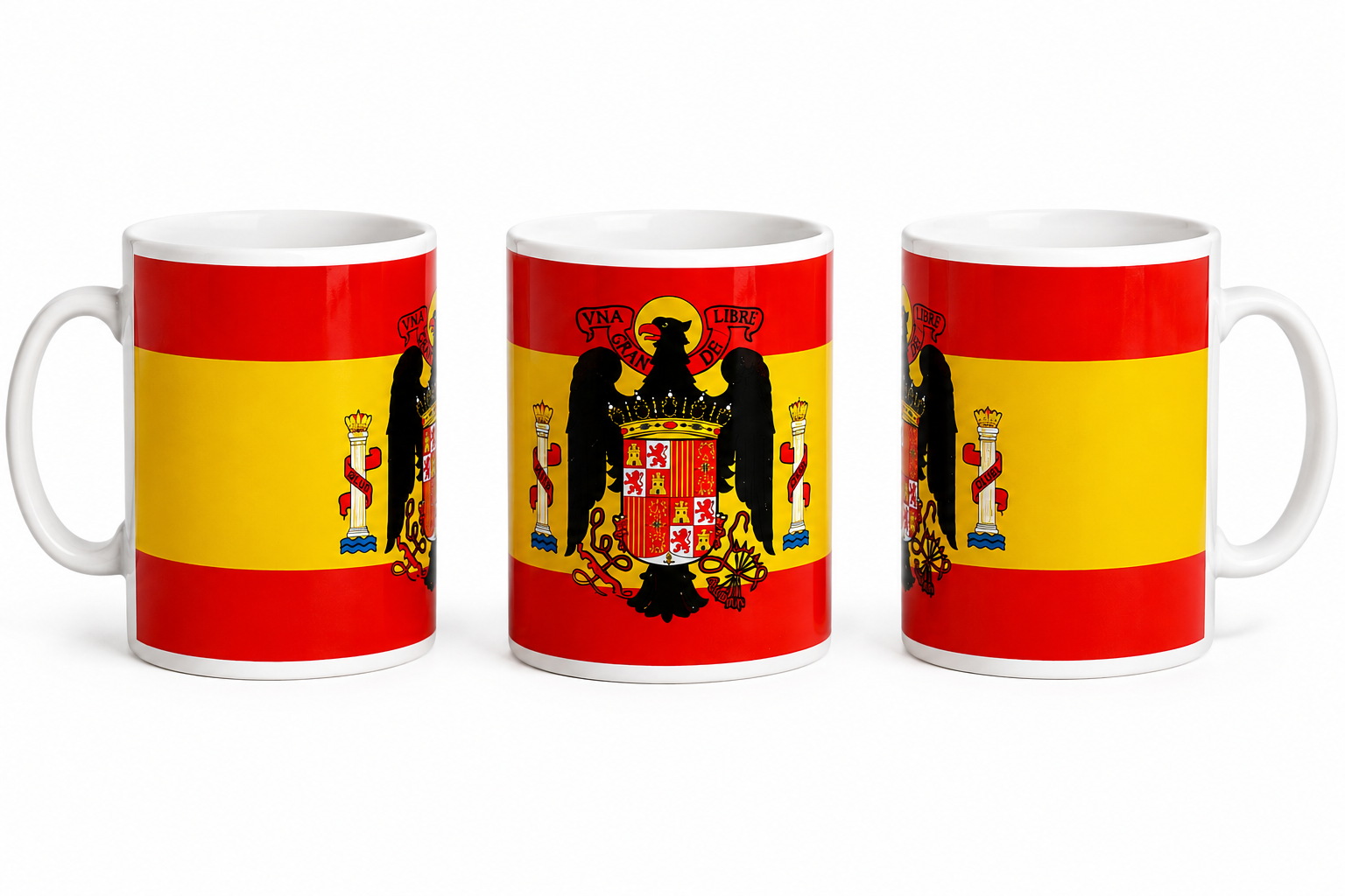 Taza Águila de San Juan | Bandera de España con Escudo Heráldico