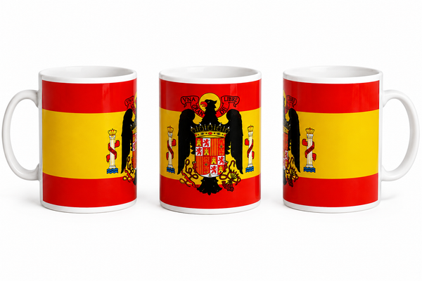 Taza Águila de San Juan | Bandera de España con Escudo Heráldico