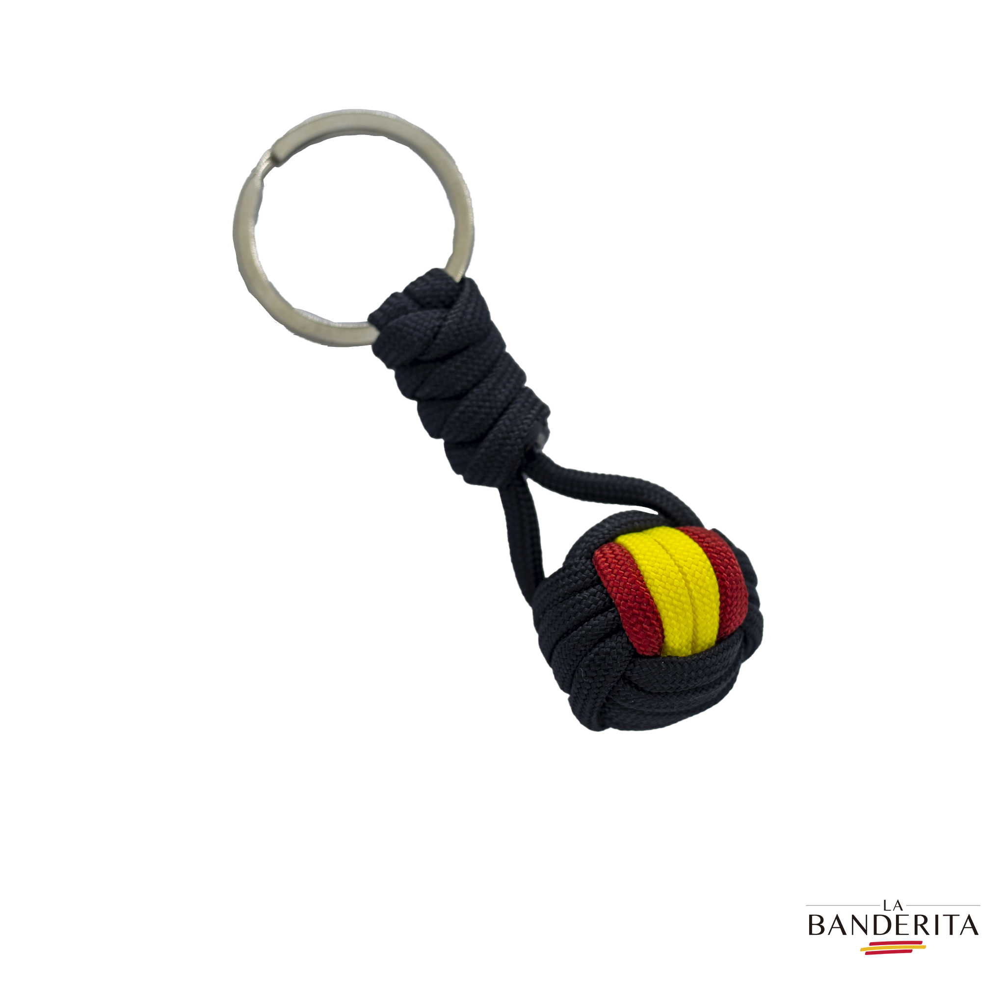 Llavero negro españa paracord