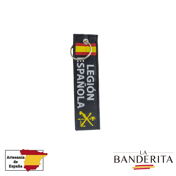 Llavero tela negro legion española