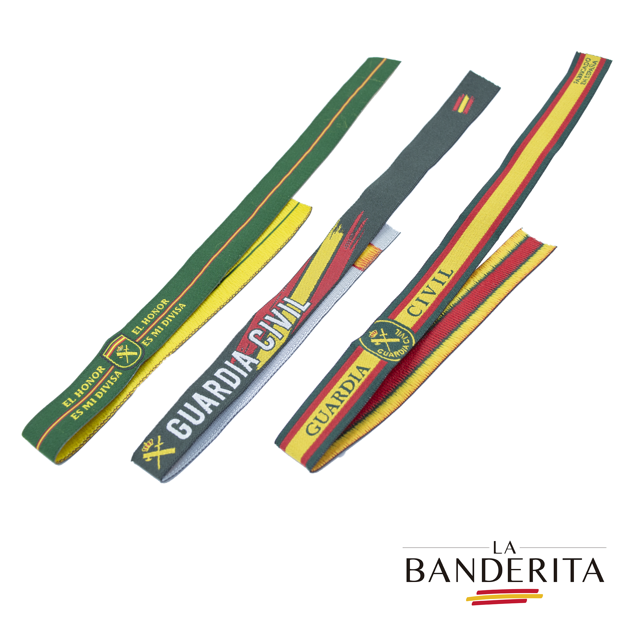 Pack tres pulseras tela guardia civil