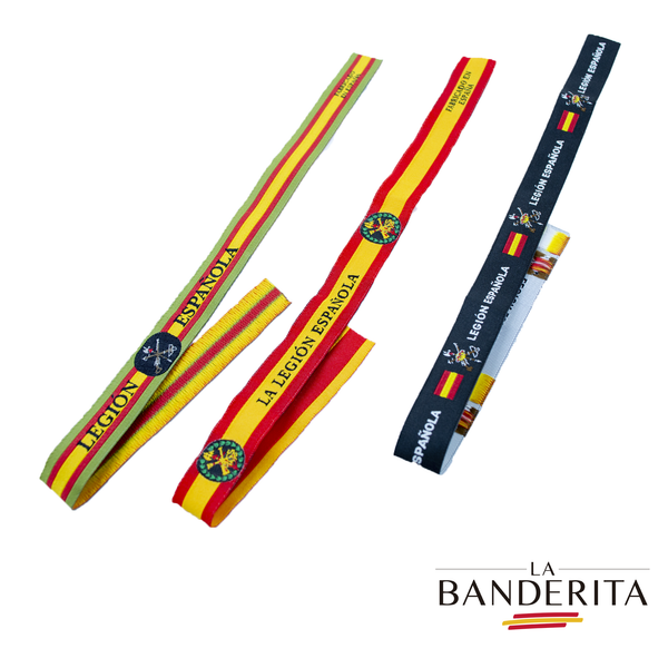 Pack tres pulseras tela legion