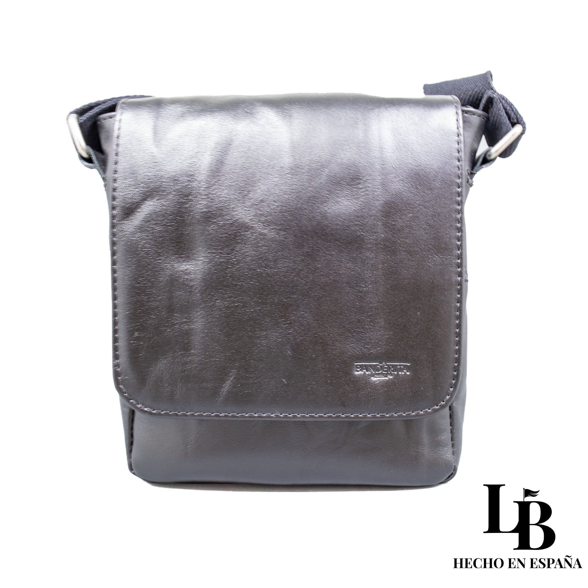 Bandolera de Cuero Negro 