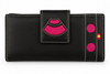 Cartera de Mujer Marrón con Detalles Fucsia 18 × 9 cm