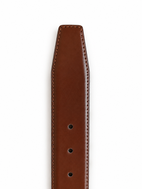 Cinturón Reversible de Cuero Camel y Negro | La Banderita