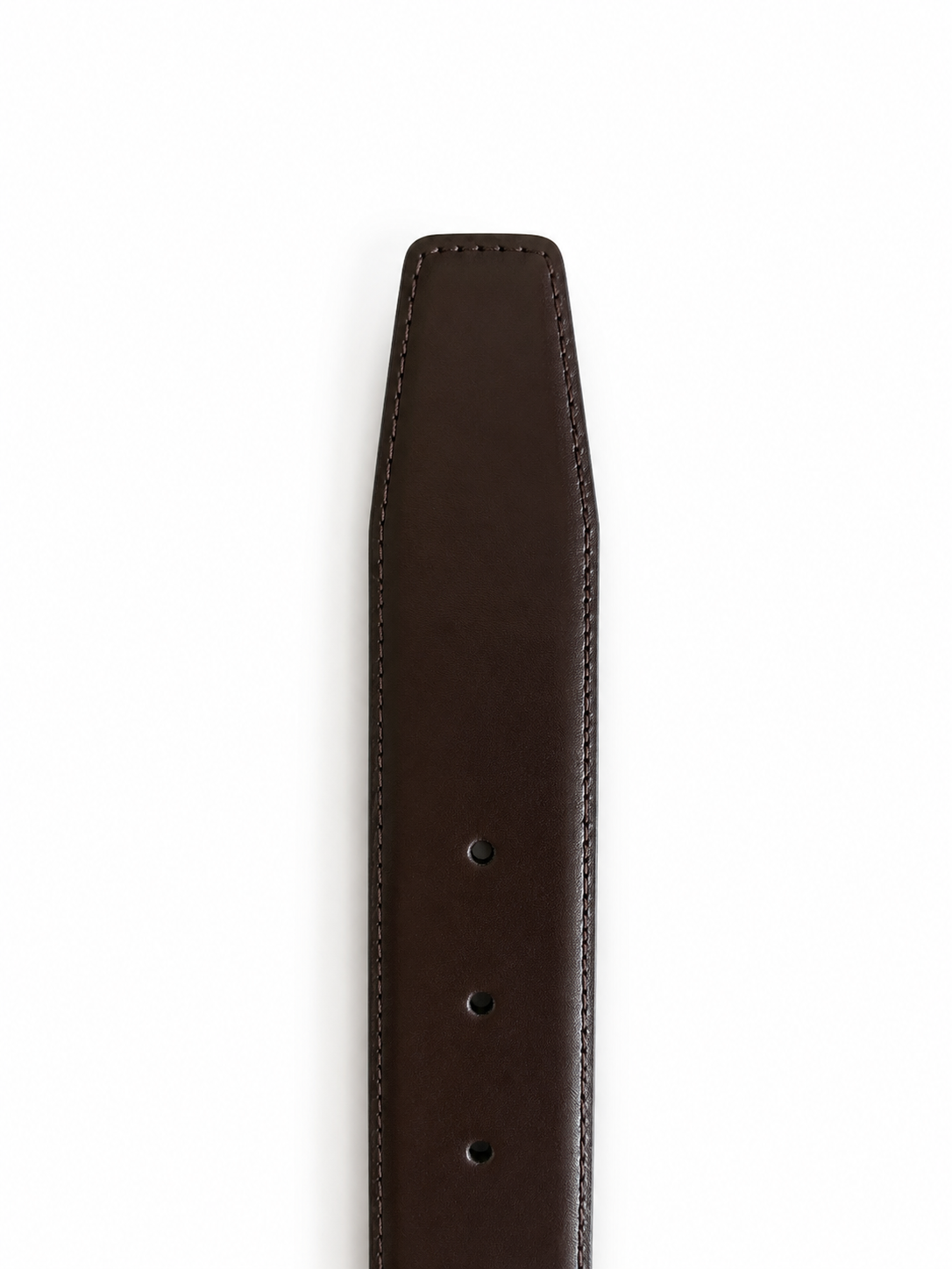 Cinturón Reversible de Cuero Marrón Oscuro y Negro | La Banderita