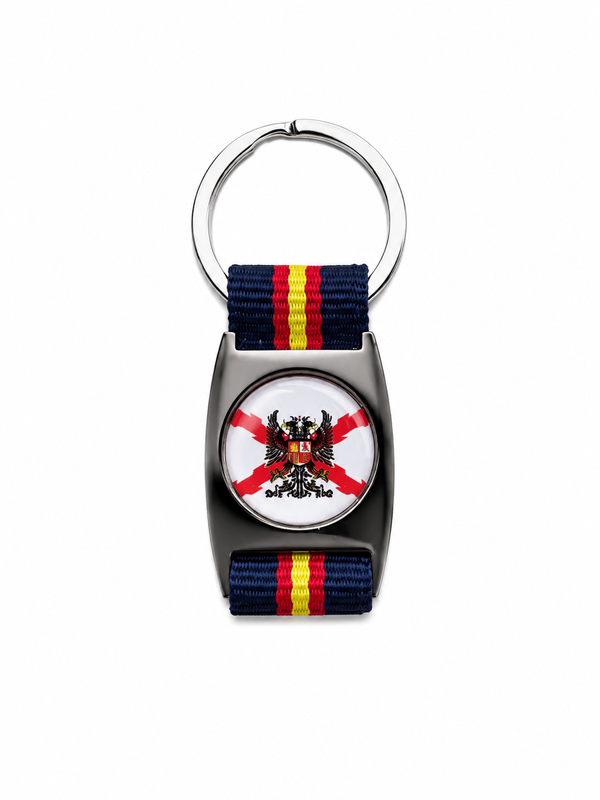 Llavero Águila de San Juan – Correa Militar Verde y Azul