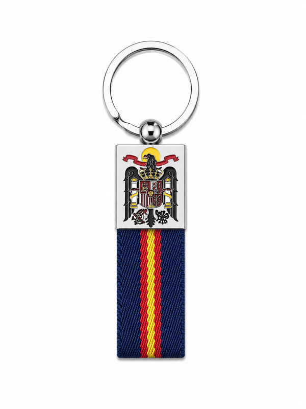 Llavero Águila de San Juan – Rectangular con Franja España