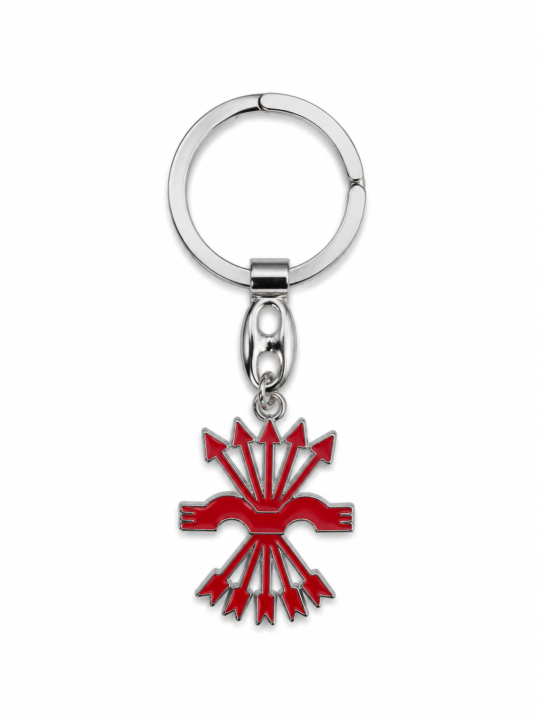 llavero metalico falange rojo