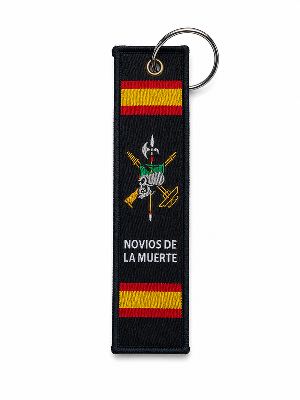 Llavero Tela Negro Legión Española — Novios de la Muerte