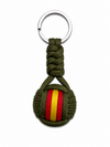 Llavero Paracord España Grande – Bola Trenzada Hecha a Mano