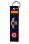 Llavero Tela Doble Cara Ejército del Aire — Escudo y Bandera de España