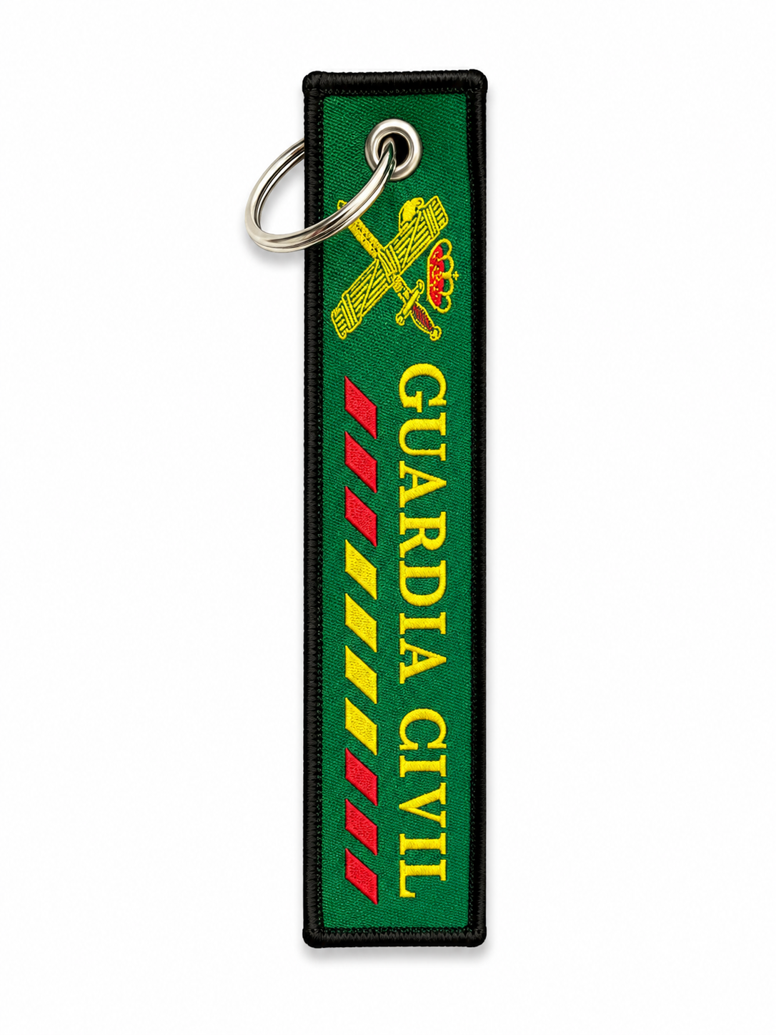 Llavero Tela Guardia Civil Verde — Escudo y Bandera de España