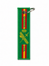 Llavero Tela Doble Cara — Virgen del Pilar y Guardia Civil