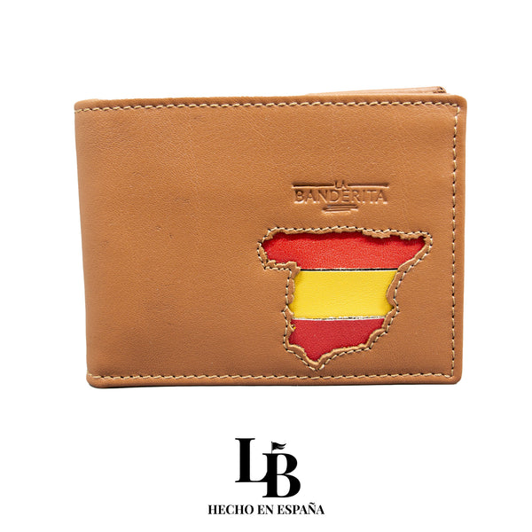 Cartera Billetera de Piel Camel | Hecha en España