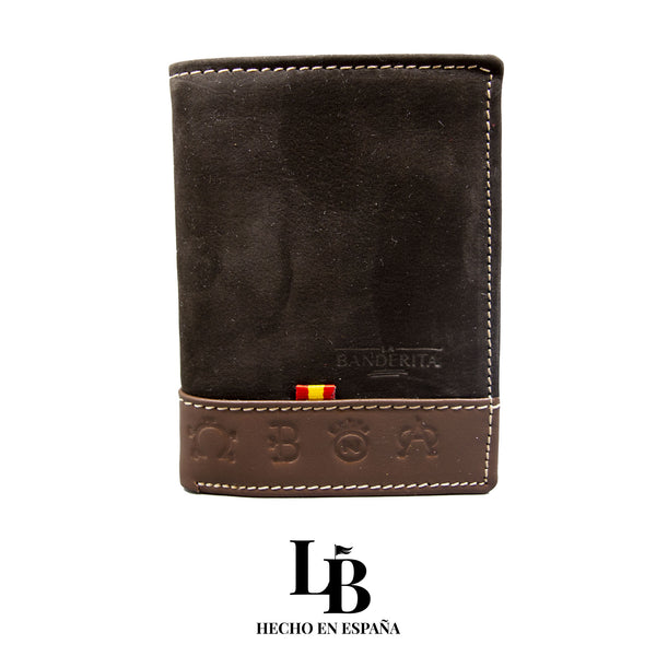 Cartera España Piel Cuero Marrón | Hecha en España