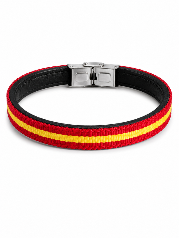Pulsera de Cuero España Bandera | La Banderita