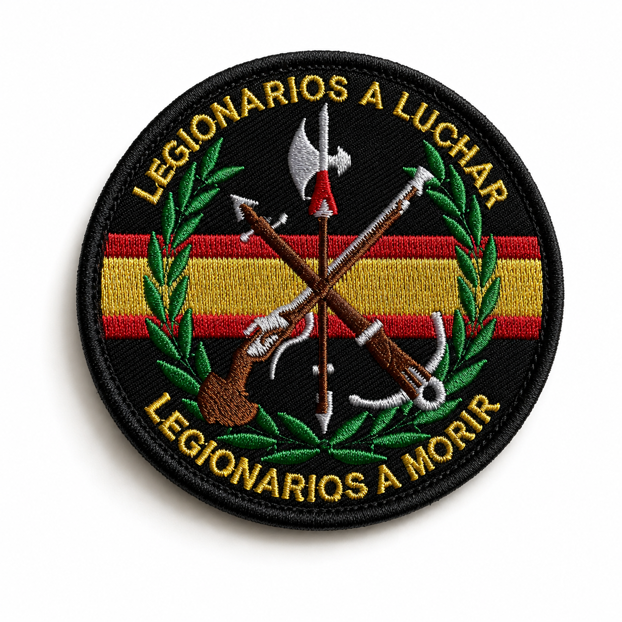 Parche La Legión Española | Bordado Circular Velcro Ø 8 cm