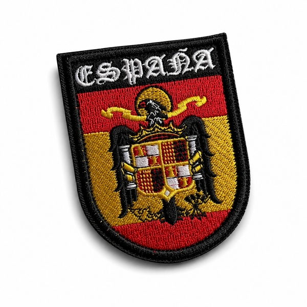 Parche España Escudo con Águila de San Juan | Velcro Bordado 6x8 cm