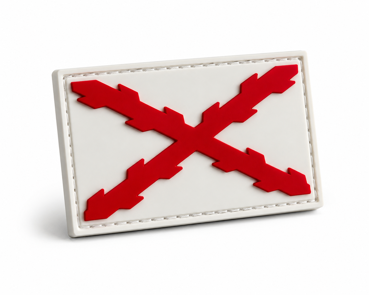 Parche Cruz de Borgoña | PVC Velcro Rectangular 8x4,7 cm