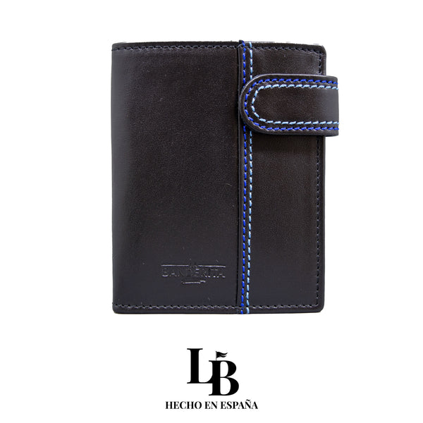 Cartera Piel Cuero Negra Hombre | Hecha en España