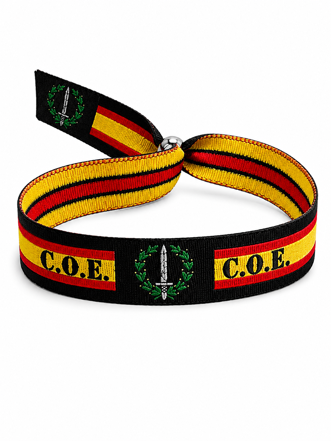 Pulsera C.O.E. | Tela con Emblema Operaciones Especiales y Bandera de España