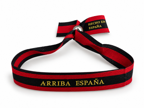 Pulsera Arriba España Roja de Tela Ajustable